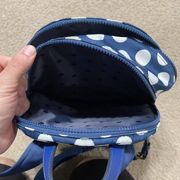 Kate Spade Polka Dot Karissa Nylon Seaside Medium Backpack Blue 3-Compartment main image 9